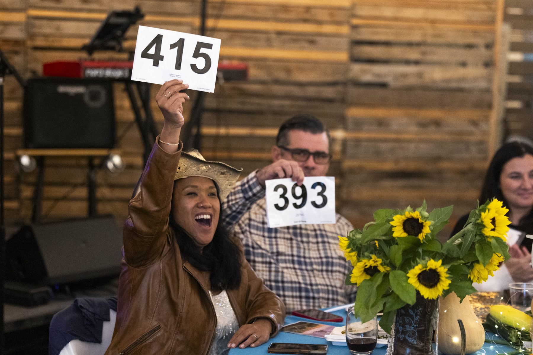 Dinner scene at Harvest Moon benefit