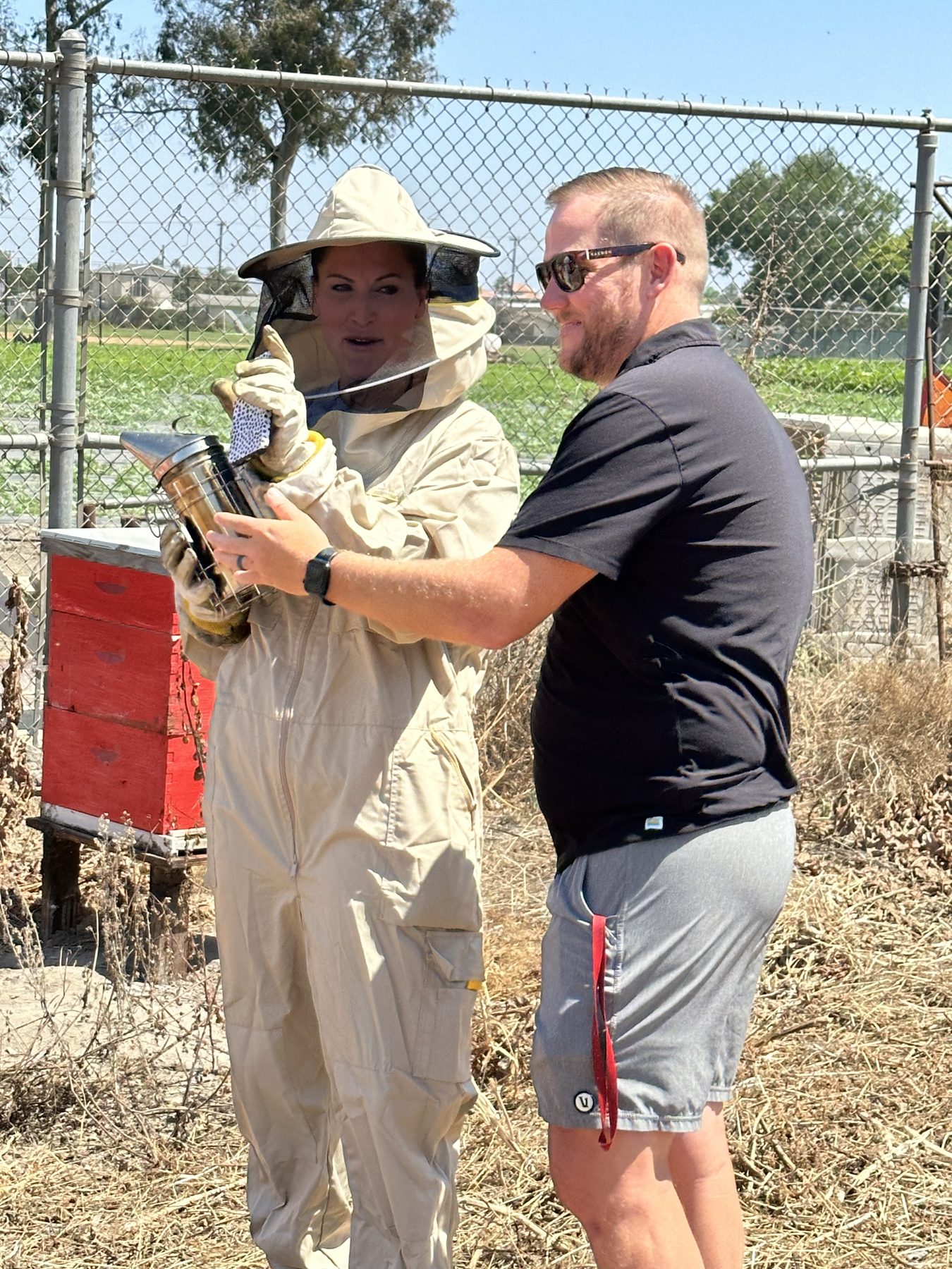 Volunteers working at The Giving Farm
