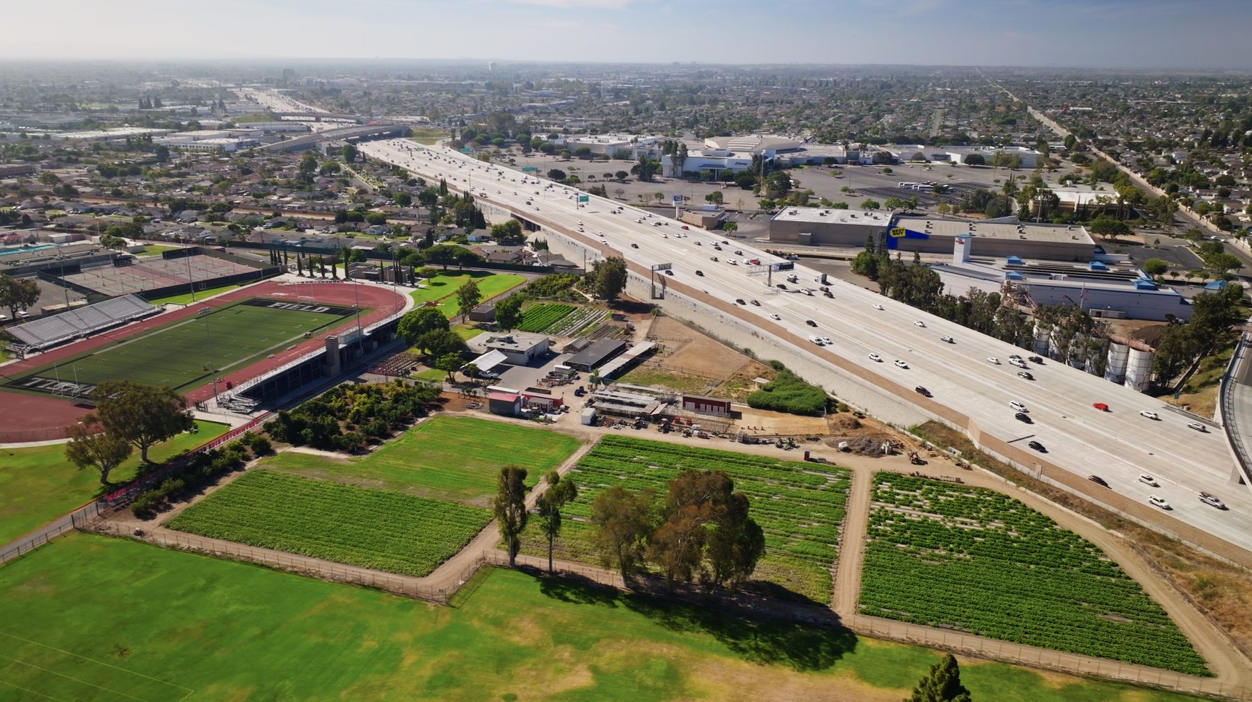 Aerial view of The Giving Farm